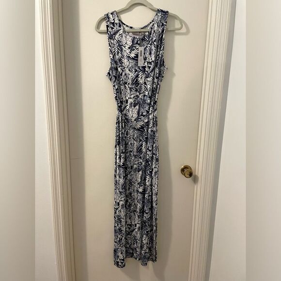 Chico's Dresses & Skirts - NWT Chico’s Tropical Mix Brandi Maxi Dress Braided Belted Stretch Sz 3